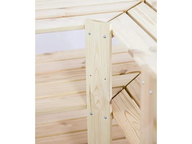 PROREGAL Eckregal Woodland HxBxT 166,4 x 85 x 50 cm Fachlast 120 kg 5 Fachboden Kiefernholz Natur