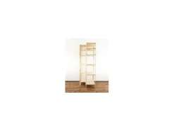 PROREGAL Eckregal Woodland HxBxT 230 x 85 x 50 cm Fachlast 120 kg 6 Fachboden Kiefernholz Natur