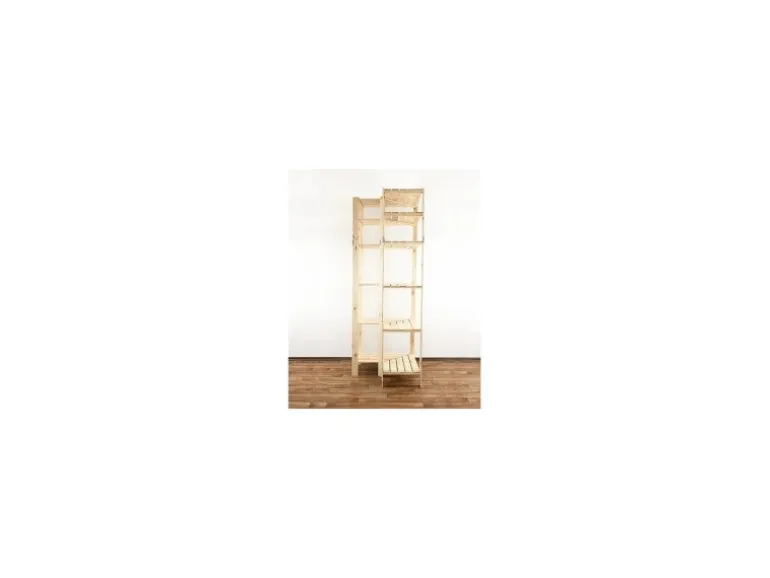 PROREGAL Eckregal Woodland HxBxT 230 x 85 x 50 cm Fachlast 120 kg 6 Fachboden Kiefernholz Natur