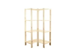 PROREGAL Eckregal Woodland HxBxT 166,4 x 85 x 50 cm Fachlast 120 kg 4 Fachboden Kiefernholz Natur