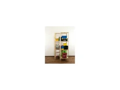 PROREGAL Eckregal Woodland HxBxT 166,4 x 85 x 50 cm Fachlast 120 kg 4 Fachboden Kiefernholz Natur