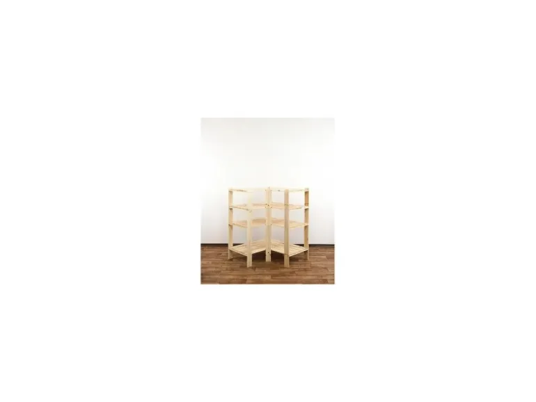 PROREGAL Eckregal Woodland HxBxT 115 x 85 x 50 cm Fachlast 120 kg 4 Fachboden Kiefernholz Natur