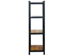 PROREGAL 2er Vintage Series Schwerlastregal Ragnar Set HxBxT 150x45x45cm Fachlast 100kg Vintagebraun-Schwarz