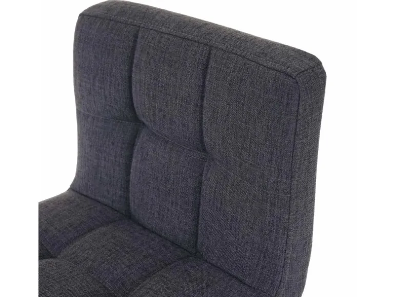 PROREGAL 2er-Set Barhocker Gepolstert Und Höhenverstellbar Mit Lehne Sitzhöhe 63-84cm Mit Lehne Drehbar Stoff/Textil Dunkelgrau Chromfuß Barstuhl