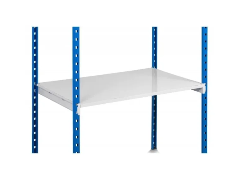 PROREGAL Fachbodenregal Maximus Pro HxBxT 220 x 100 x 50 cm 7 Ebenen Metallplatten-Fachboden Fachlast 303 kg Lichtblau-Lichtgrau