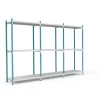 PROREGAL Fachbodenregal Maximus Pro HxBxT200 x 125 x 50 cm 3 Ebenen PVC-Fachboden Fachlast 248 kg Lichtblau-Lichtgrau