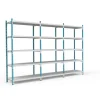 PROREGAL Fachbodenregal Maximus Pro HxBxT 220 x 150 x 50 cm 5 Ebenen PVC-Fachboden Fachlast 236 kg Lichtblau-Lichtgrau