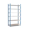 PROREGAL Fachbodenregal Maximus HxBxT 220 x 100 x 68 cm 6 Ebenen Spanplatten-Fachboden Fachlast 182 kg Lichtblau-Lichtgrau