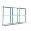 PROREGAL Fachbodenregal Maximus Pro HxBxT 300 x 100 x 50 cm 3 Ebenen Metallplatten-Fachboden Fachlast 286 kg Lichtblau-Lichtgrau
