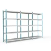 PROREGAL Fachbodenregal Maximus HxBxT200 x 125 x 50 cm 5 Ebenen Metallplatten-Fachboden Fachlast 152 kg Lichtblau-Lichtgrau