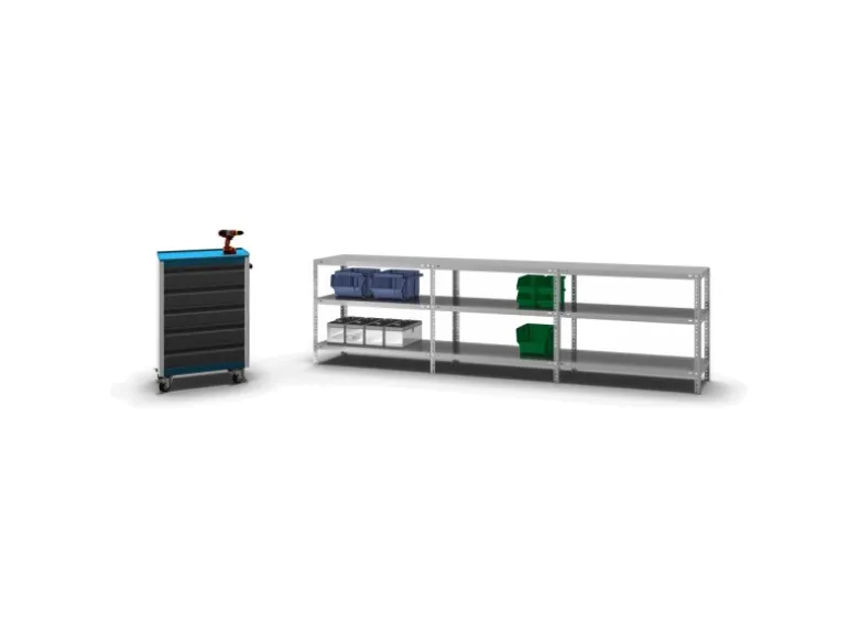 PROREGAL Fachbodenregal Schraubsystem Light-Duty Grundregal HxBxT 80 x 100 x 40 cm 3 Ebenen Fachlast 125 kg Beidseitig Nutzbar Verzinkt