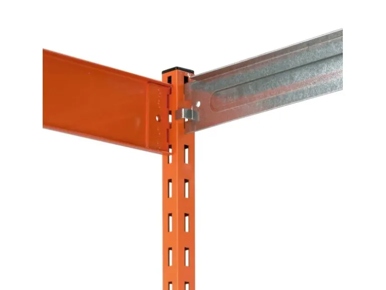 PROREGAL Fachbodenregal Stecksystem Vierkant-Profil Grundregal HxBxT 200 x 102,5 x 80 cm 5 Ebenen Einseitige Bauart Fachlast 200 kg Orange