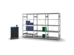 PROREGAL Fachbodenregal Stecksystem T-Profil Medium-Duty Grundregal HxBxT 200 x 100 x 60 cm 5 Ebenen Fachlast 240 kg Einseitig Nutzbar Verzinkt
