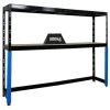 PROREGAL Garagenregal HERCULES Platzsparend Unterfahrbar HxBxT 180x240x50cm 2 Lagerebenen Fachlast 300kg Schwarz Lagerregal Schwerlastregal