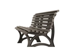 PROREGAL Gartenbank Jamaika 3 Sitzer Braun HxBxT 80 x 150 x 64cm Witterungskunststoff & UV Beständiger Kunststoff Parkbank Sitzbank
