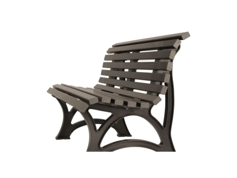 PROREGAL Gartenbank Jamaika 3 Sitzer Braun HxBxT 80 x 150 x 64cm Witterungskunststoff & UV Beständiger Kunststoff Parkbank Sitzbank