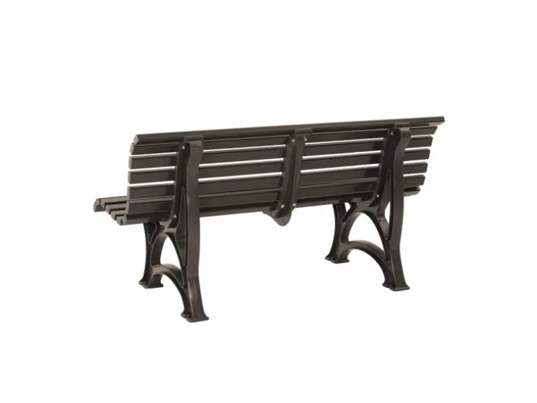 PROREGAL Gartenbank Jamaika 3 Sitzer Braun HxBxT 80 x 150 x 64cm Witterungskunststoff & UV Beständiger Kunststoff Parkbank Sitzbank
