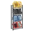 PROREGAL Getränkekistenregal Stecksystem T-Profil Grundregal HxBxT 175 x 75 x 30 cm Fachlast 100 kg 4 Ebenen für 8 Getränkekisten Anthrazit/Verzinkt