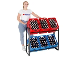 PROREGAL Getränkekistenregal Getränkeregal Königssee HxBxT 82 x 105 x 32 cm 6 Kästen Schwarz