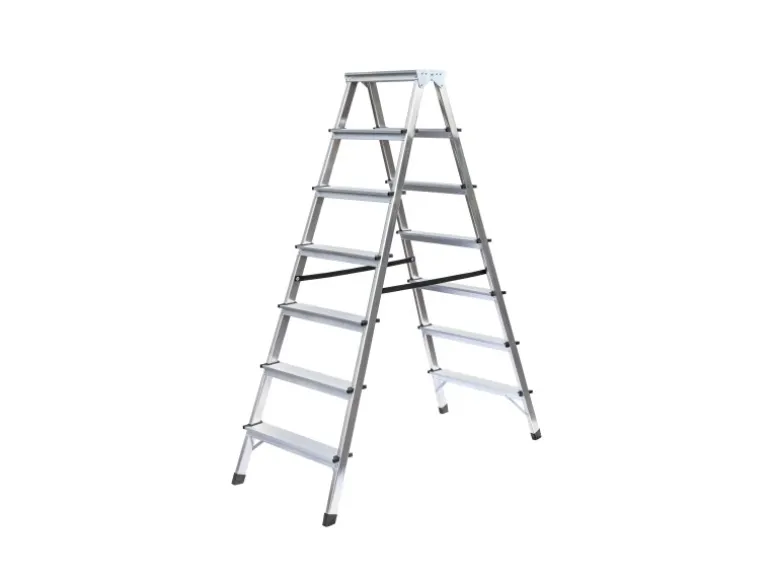 PROREGAL Haushaltsleiter Beidseitig Begehbar 2 x 7 Stufen