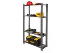 PROREGAL Holzregal Pinepeak HxBxT 150 x 80 x 28 cm 4 Fachboden 1,2 cm Dickes Kiefernholz Grau