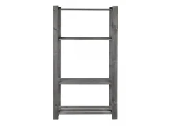 PROREGAL Holzregal Pinepeak HxBxT 150 x 80 x 28 cm 4 Fachboden 1,2 cm Dickes Kiefernholz Grau