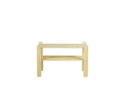 PROREGAL Holzregal Pinepeak HxBxT 50 x 80 x 28 cm 2 Fachboden 1,2 cm Dickes Kiefernholz Natur
