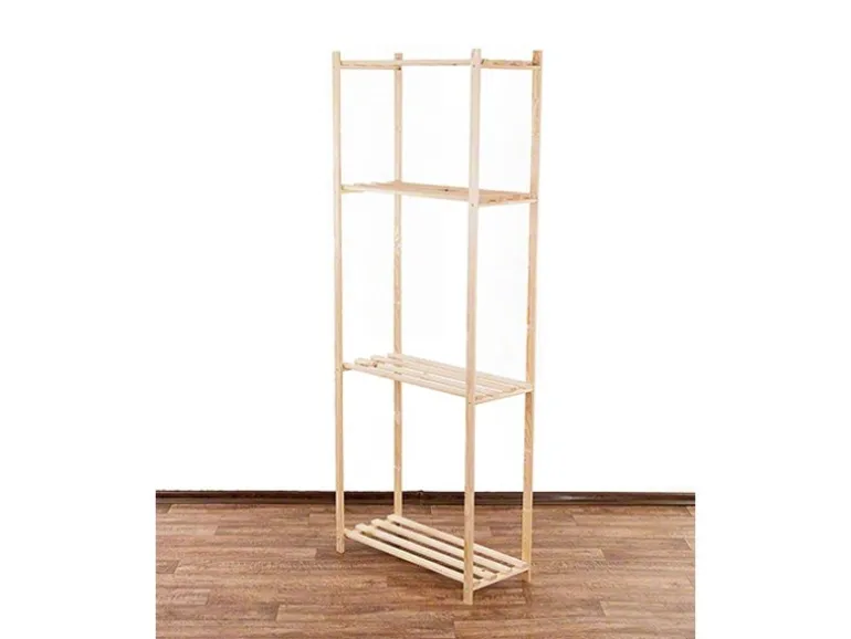 PROREGAL Holzregal Timbercraft HxBxT 170 x 65 x 28,5 cm Fachlast 35 kg 4 Fachboden 1,4 cm Dickes Kiefernholz Natur