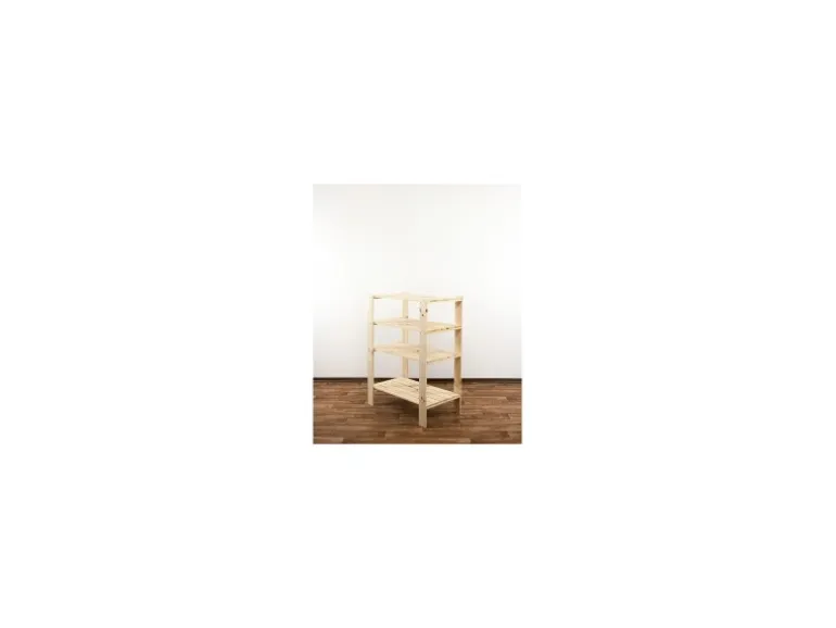 PROREGAL Holzregal Woodland HxBxT 115 x 80 x 50 cm Fachlast 120 kg 4 Fachboden Kiefernholz Natur