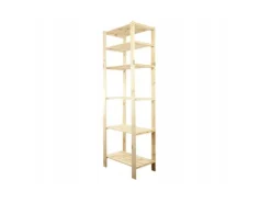 PROREGAL Holzregal Woodland HxBxT 230 x 80 x 50 cm Fachlast 120 kg 6 Fachboden Kiefernholz Natur