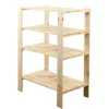 PROREGAL Holzregal Woodland HxBxT 166,4 x 80 x 50 cm Fachlast 120 kg 5 Fachboden Kiefernholz Natur
