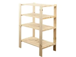 PROREGAL Holzregal Woodland HxBxT 166,4 x 80 x 50 cm Fachlast 120 kg 5 Fachboden Kiefernholz Natur