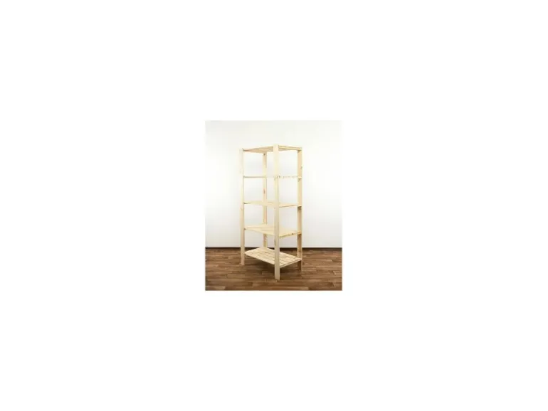 PROREGAL Holzregal Woodland HxBxT 166,4 x 80 x 50 cm Fachlast 120 kg 5 Fachboden Kiefernholz Natur