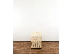 PROREGAL Holzregal Woodland HxBxT 64 x 80 x 50 cm Fachlast 120 kg 3 Fachboden Kiefernholz Natur