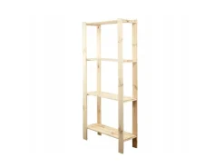 PROREGAL Holzregal Woodland HxBxT 166,4 x 80 x 50 cm Fachlast 120 kg 4 Fachboden Kiefernholz Natur