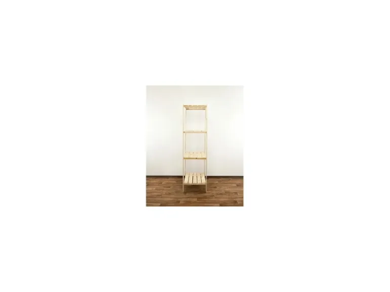 PROREGAL Holzregal Woodland HxBxT 166,4 x 80 x 50 cm Fachlast 120 kg 4 Fachboden Kiefernholz Natur