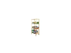 PROREGAL Holzregal Woodland HxBxT 166,4 x 80 x 50 cm Fachlast 120 kg 4 Fachboden Kiefernholz Natur