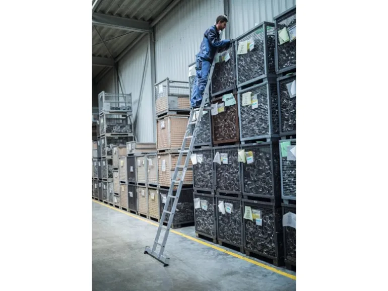 PROREGAL Klappleiter 2-Teilig mit Traverse 2 x 4 Sprossen