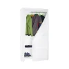 PROREGAL Kleiderregal Peacock mit Regalbezug HxBxT 200 x 100 x 50 cm Weiß Kleiderständer Garderobe Klamottenregal Stangenregal