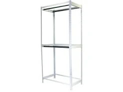 PROREGAL Kleiderstangenregal Metal Doppel HxBxT 250 x 120 x 75 cm Weiß Kleiderständer Garderobe Klamottenregal Stangenregal Regal