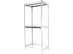 PROREGAL Kleiderstangenregal Metal Doppel HxBxT 200 x 120 x 75 cm Weiß Kleiderständer Garderobe Klamottenregal Stangenregal Regal