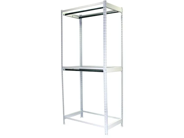 PROREGAL Kleiderstangenregal Metal Doppel HxBxT 200 x 120 x 75 cm Weiß Kleiderständer Garderobe Klamottenregal Stangenregal Regal
