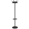 PROREGAL Kleiderständer Mit Drehbarer Krone & 6 Drillingshaken HxBxT 180 x 11 x 48 cm Schwarz