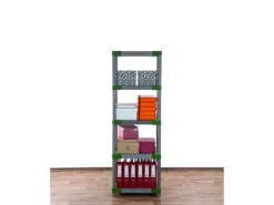 PROREGAL Kunststoffregal Grey Bear Tall HxBxT 180 x 70 x 46 cm Fachlast 120 kg Grau/Grün