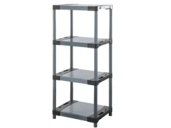 PROREGAL Kunststoffregal Big Grey Bear Low HxBxT 138 x 70 x 46 cm Fachlast 160 kg Grau