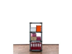 PROREGAL Kunststoffregal Big Grey Bear Low HxBxT 138 x 70 x 46 cm Fachlast 160 kg Grau