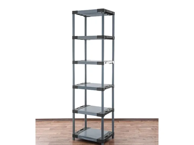 PROREGAL Kunststoffregal Grey Bear Extra-Tall HxBxT 220 x 70 x 46 cm Fachlast 120 kg Grau