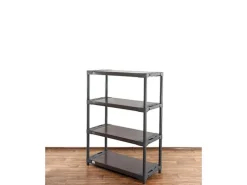 PROREGAL Kunststoffregal Grey Bear Low HxBxT 138 x 120 x 46 cm Fachlast 120 kg Grau