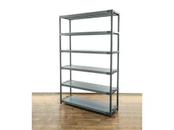 PROREGAL Kunststoffregal Grey Bear Extra-Tall HxBxT 220 x 150 x 46 cm Fachlast 70 kg Grau