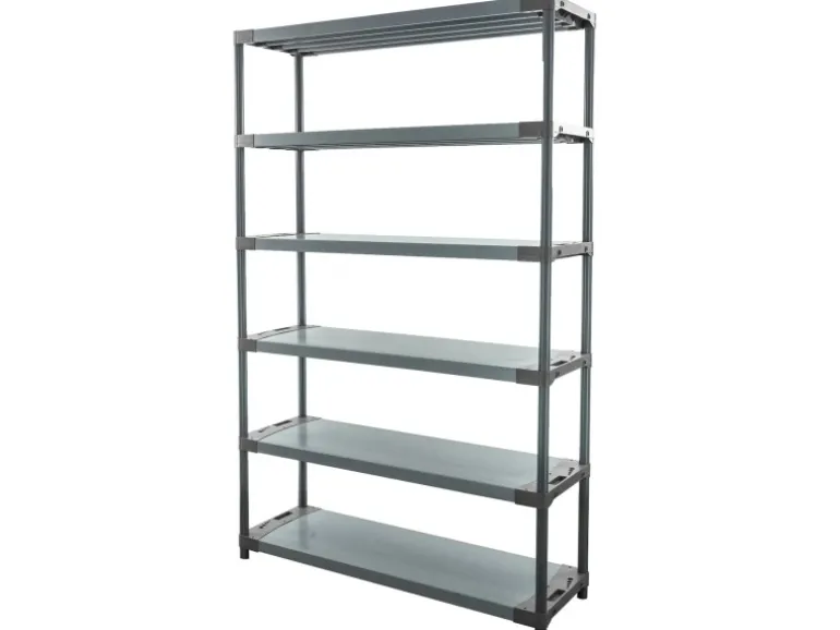 PROREGAL Kunststoffregal Big Grey Bear Extra-Tall HxBxT 220 x 150 x 46 cm Fachlast 120 kg Grau